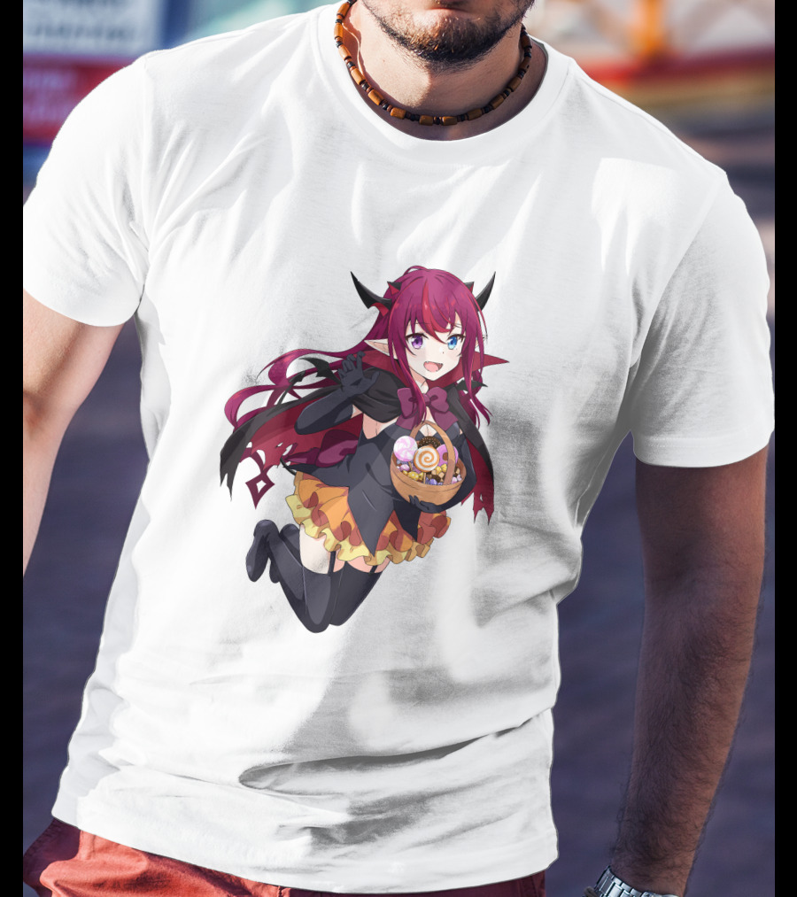 Irys Anime Halloween Devil With Candy Basket T-Shirt