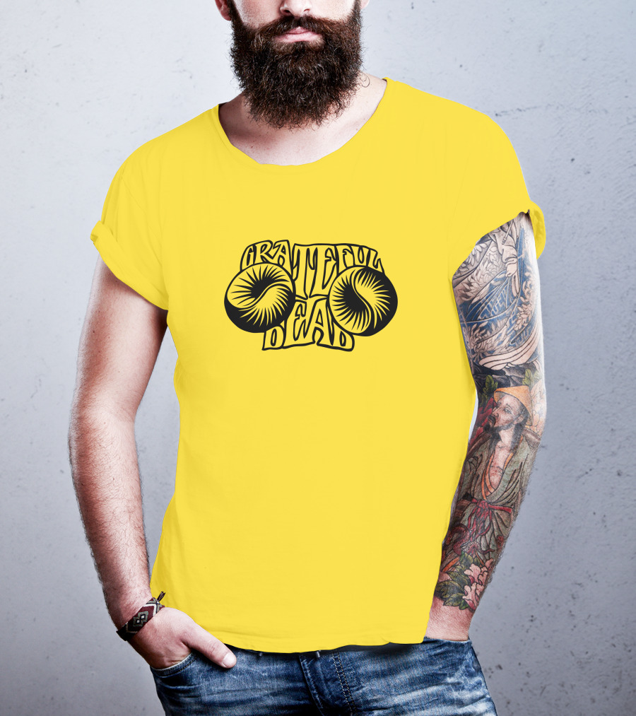 Bo Bushnell Grateful Dead 1967 Psychedelic Text T-Shirt