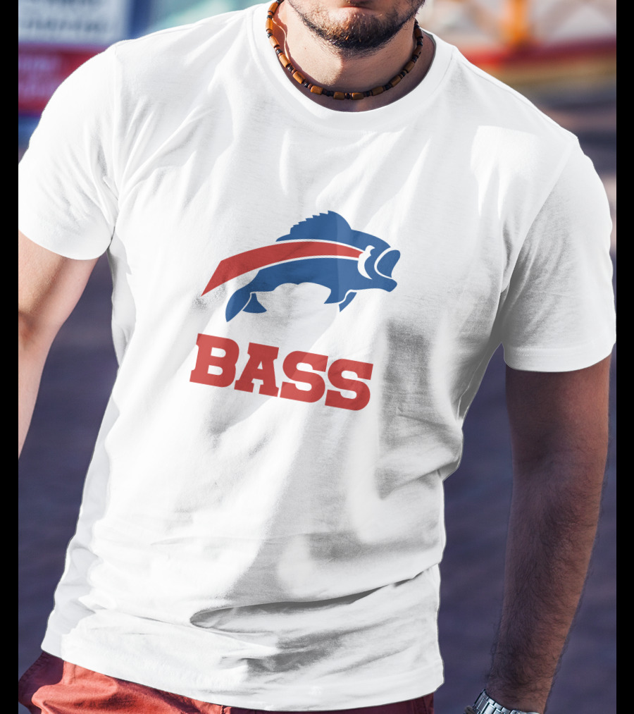 Buffalo Bills Bass Logo Red White Blue T-Shirt