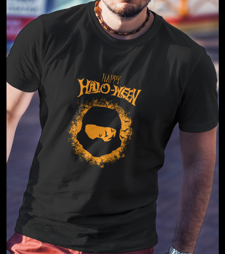 Halo Happy Halo-Ween Halloween Gaming Helmet T-Shirt