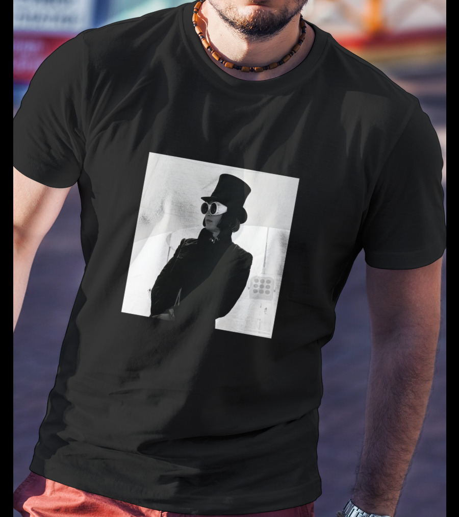 Badr Hari Willy Wonka Black And White Top Hat Sunglasses T-Shirt