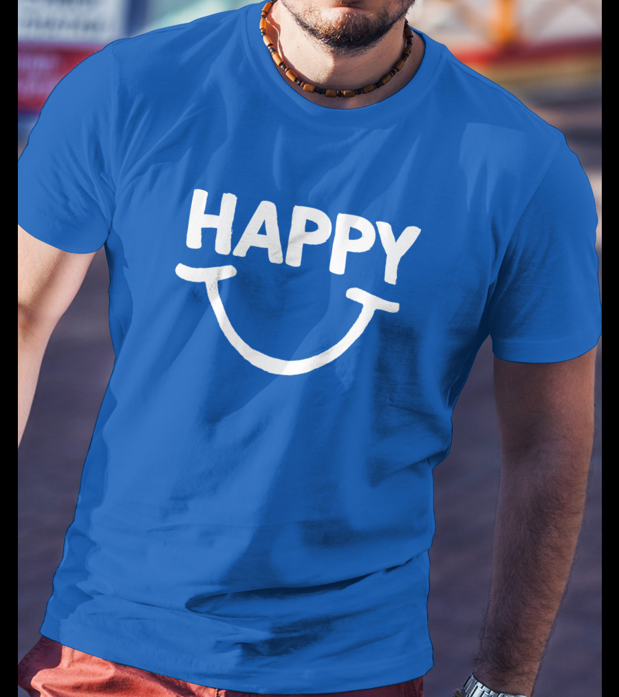 Tommo Robbo Happy Smile Blue T-Shirt