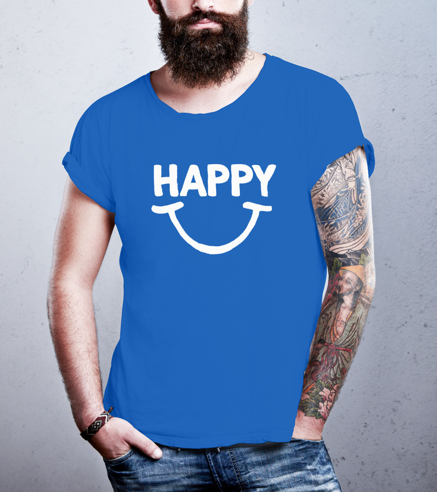 Tommo Robbo Happy Smile Blue T-Shirt