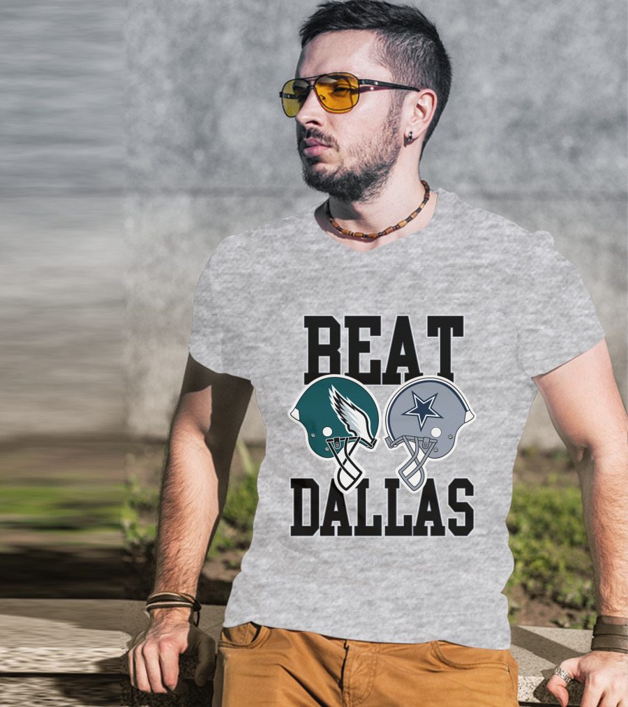 Nick Sirianni Beat Dallas Eagles Helmet Showdown T-Shirt