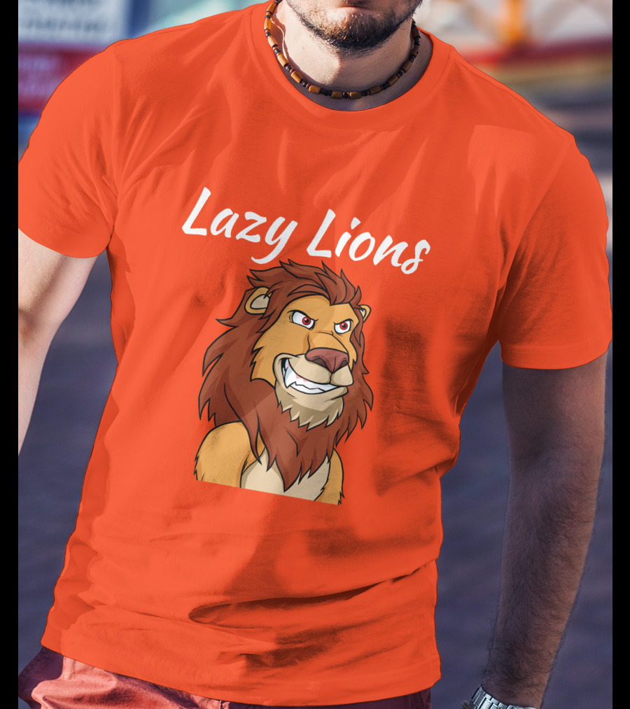 Lazy Lions NFT Apparel Bold Cartoon Lion T-Shirt