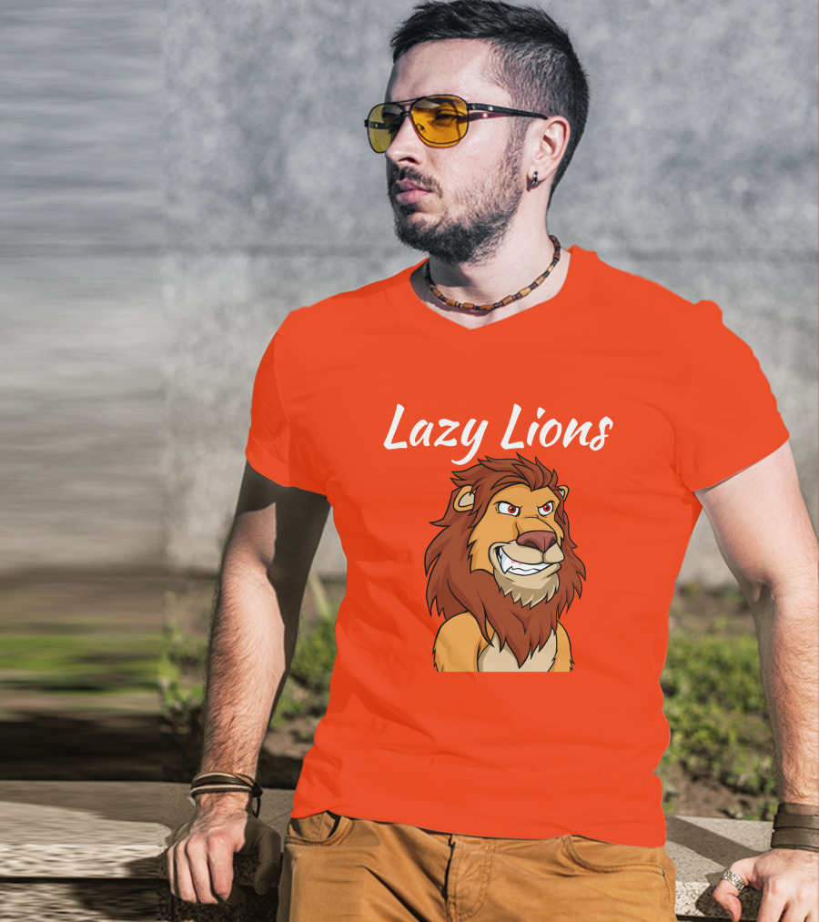 Lazy Lions NFT Apparel Bold Cartoon Lion T-Shirt