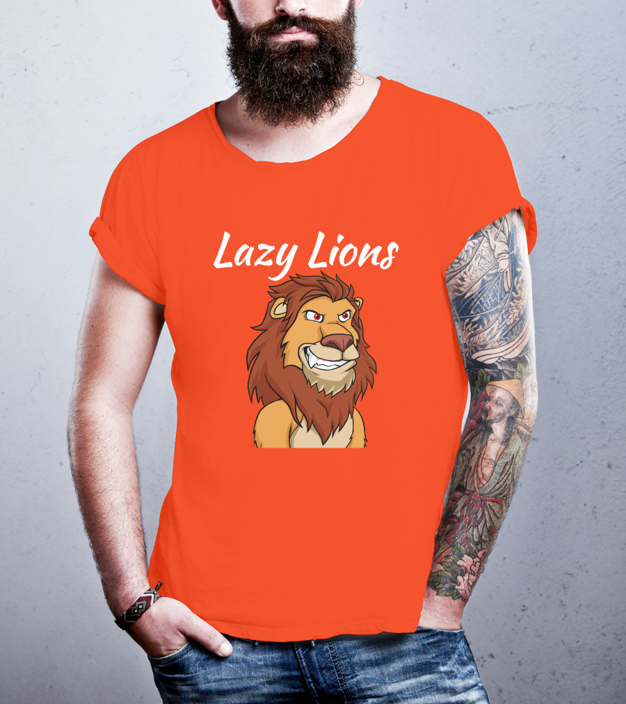 Lazy Lions NFT Apparel Bold Cartoon Lion T-Shirt