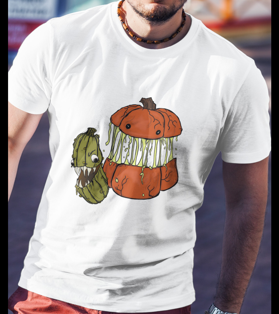 Megan Garner Spooky Art Drop Oh My Gourd Pumpkin Creature T-Shirt