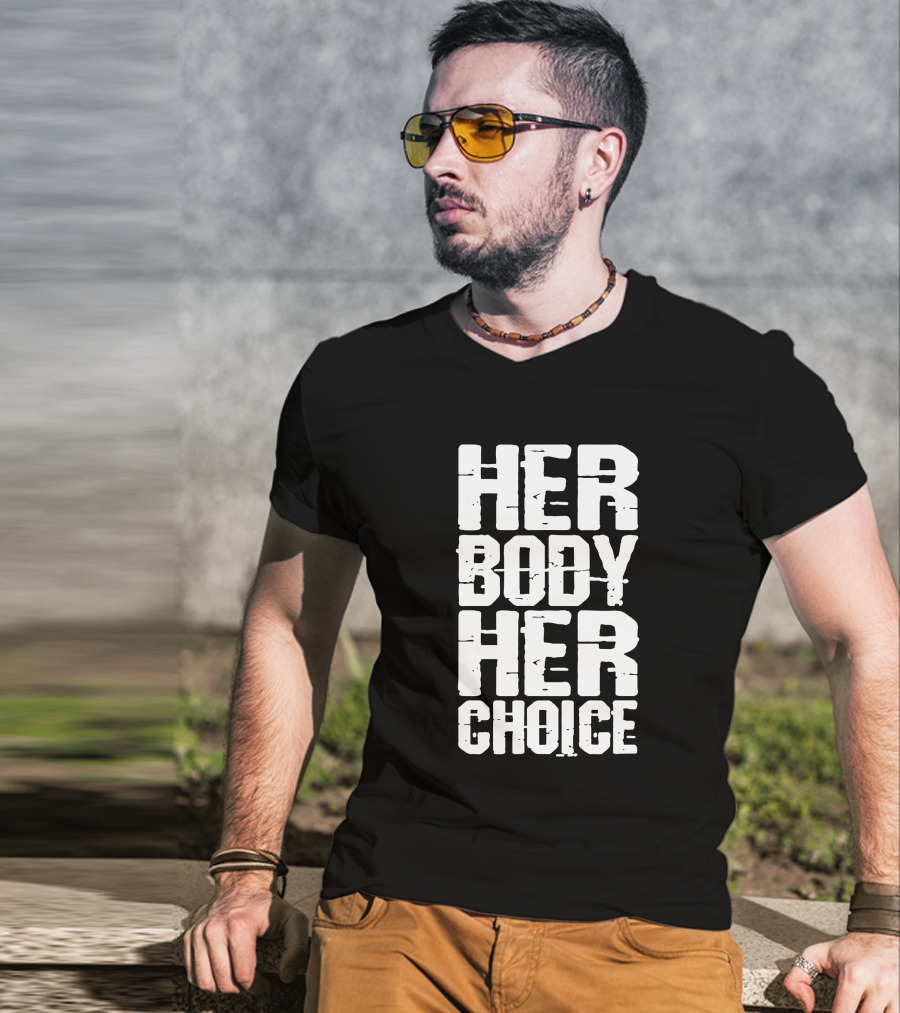 David Weissman Dave Bautista Her Body Her Choice Text T-Shirt