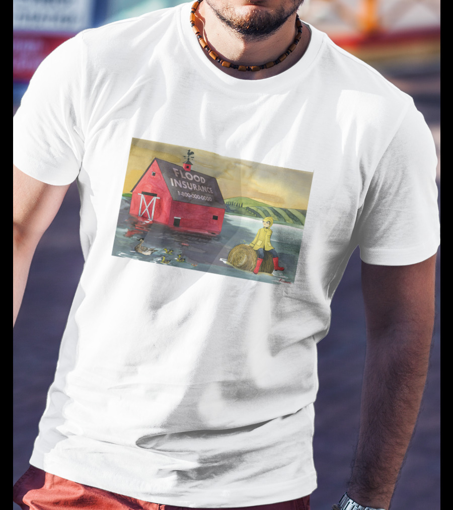 Trisha Krauss Hurricane Ida Flooded Her Maplewood Flood Insurance Barn Ducks Haystack T-Shirt