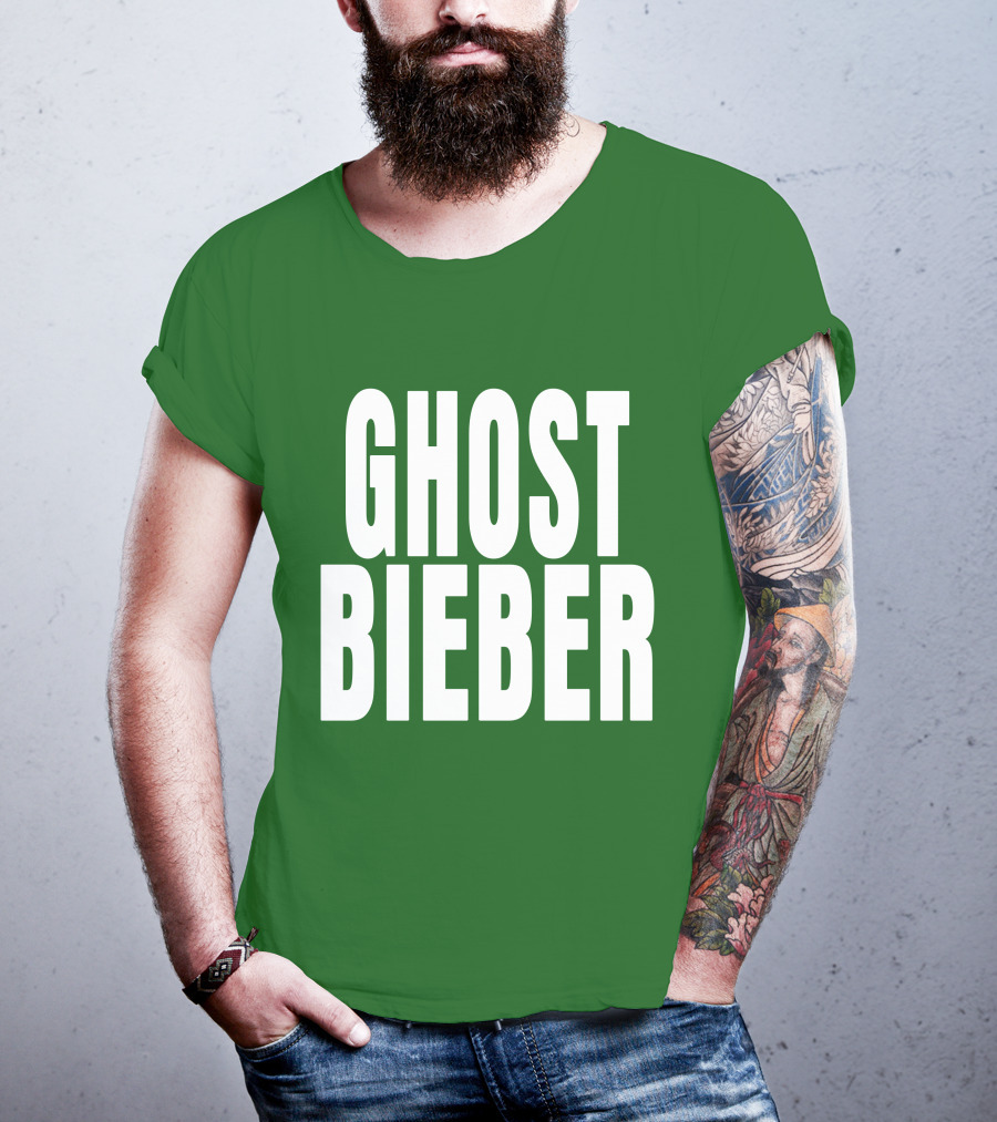 Shop Justin Bieber Music Ghost Bieber Crewneck T-Shirt