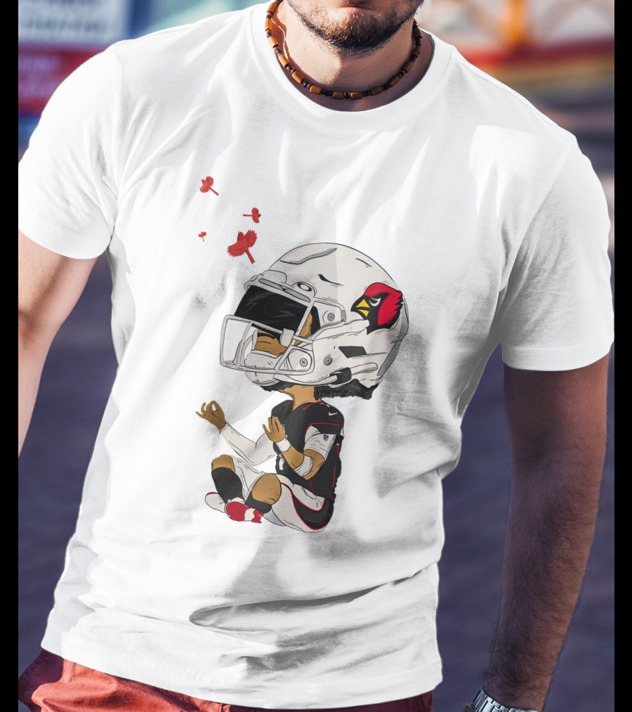 Arizona Cardinals Kyler Murray Meditative Pose With Cardinal Birds T-Shirt