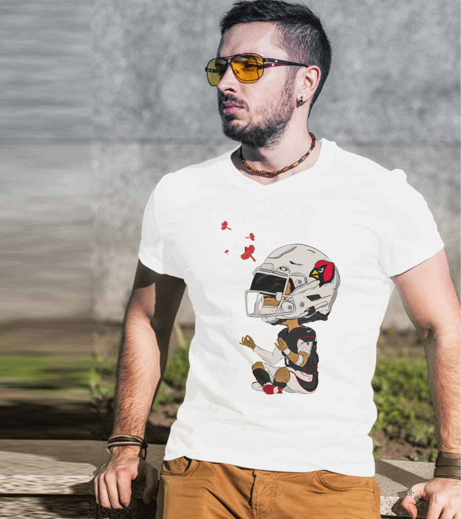 Arizona Cardinals Kyler Murray Meditative Pose With Cardinal Birds T-Shirt