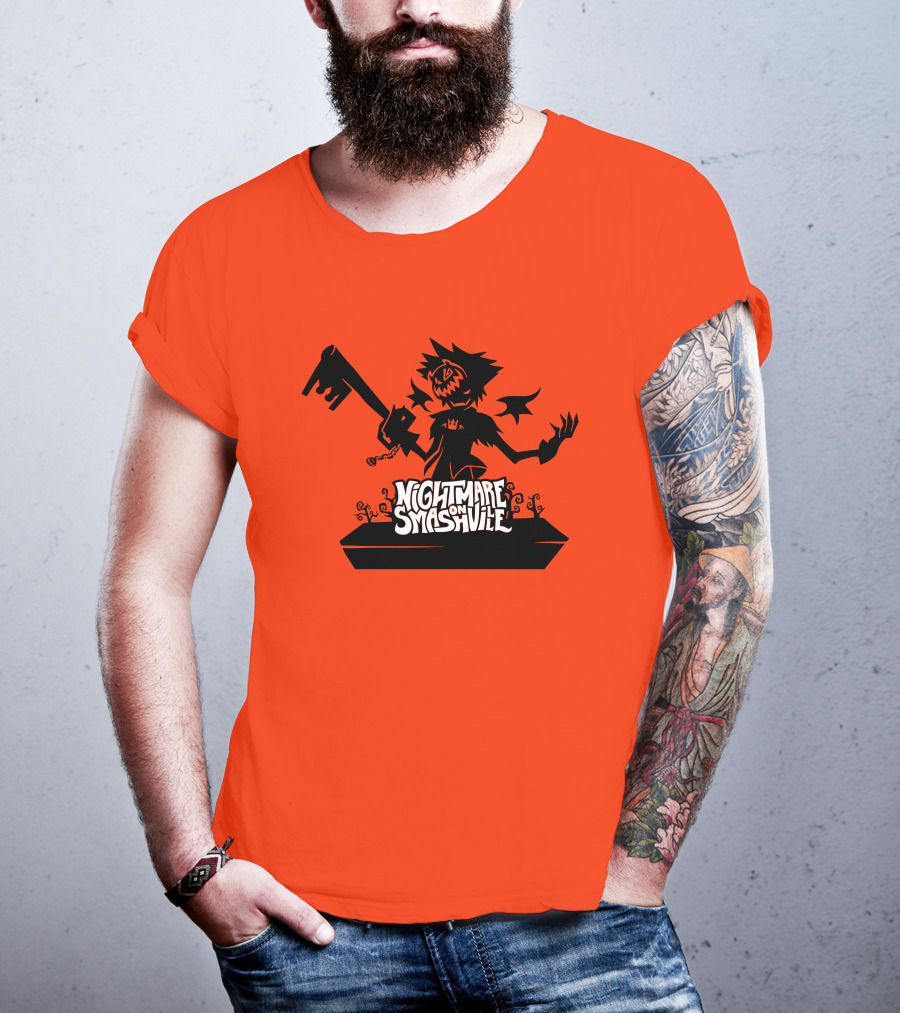 Nightmare On Smashville Halloween Scarecrow Image T-Shirt