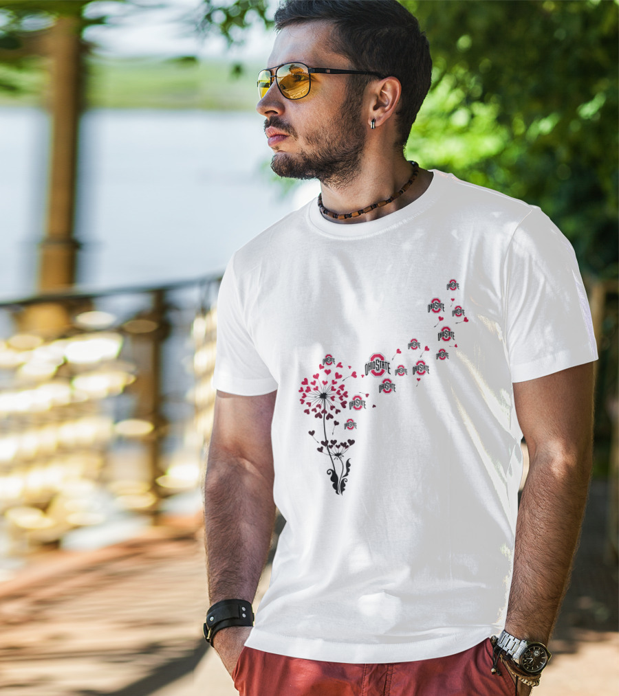 Ohio State Flower Hearts T-Shirt