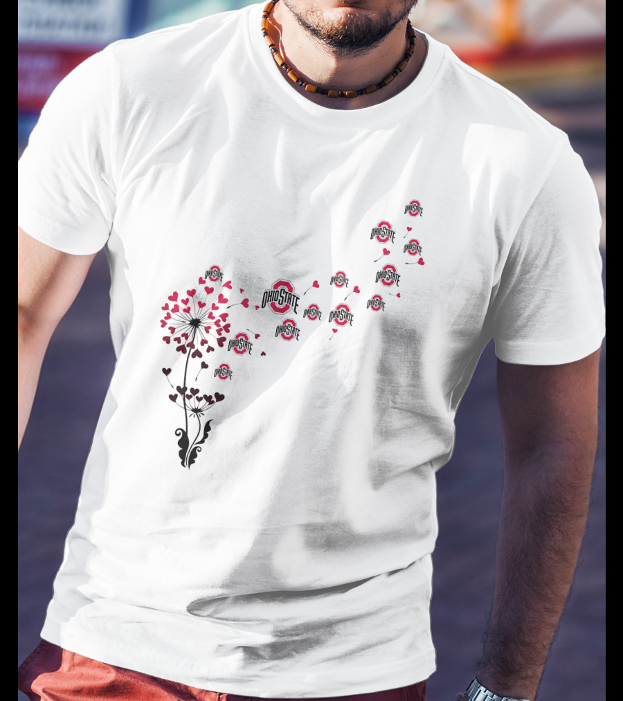 Ohio State Flower Hearts T-Shirt