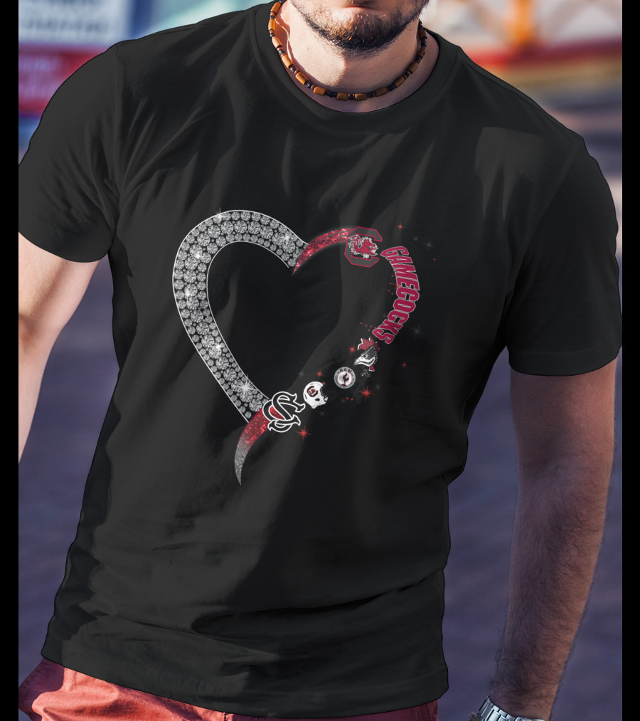 South Carolina Gamecocks Heart T-Shirt