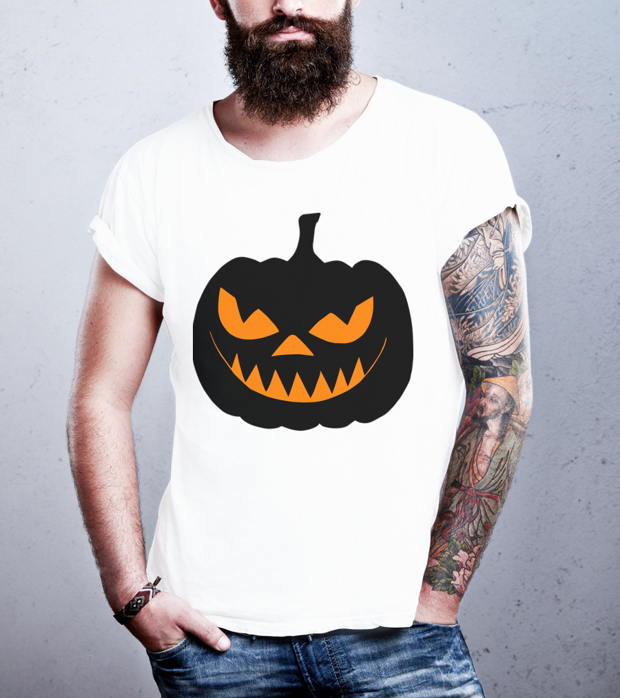 Scary Jack O Lantern Pumpkin Face T-Shirt