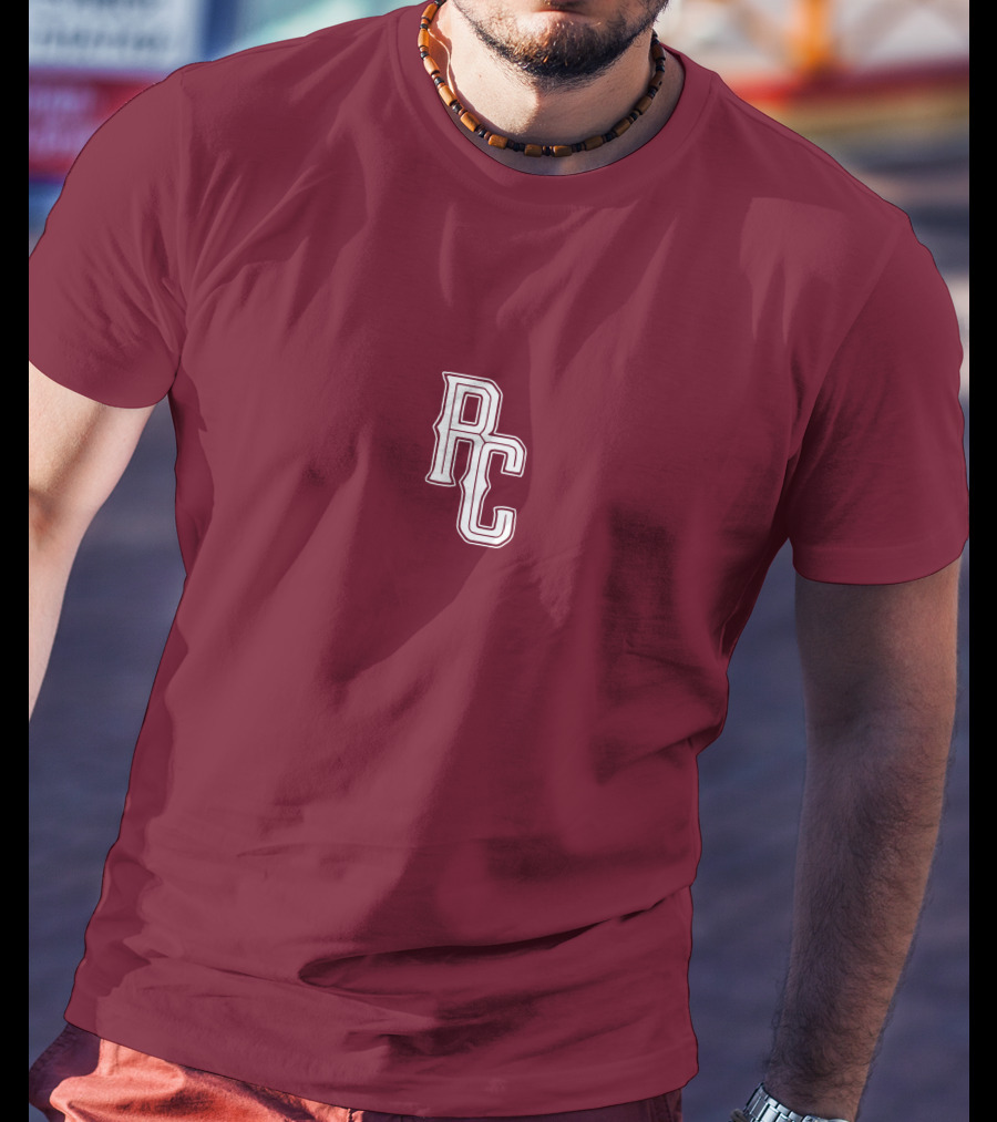 RC Monogram Burgundy Lettering T-Shirt