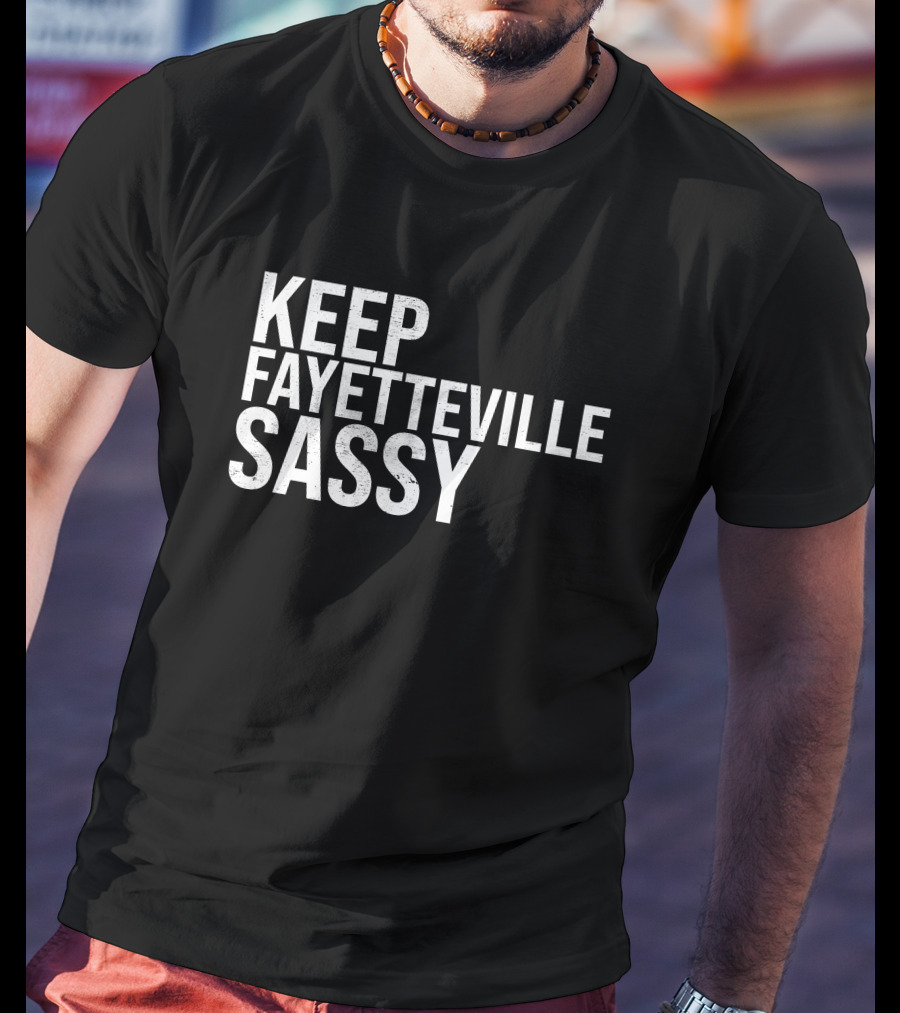 Keep Fayetteville Sassy Sassy's Red House Treylon Burks T-Shirt