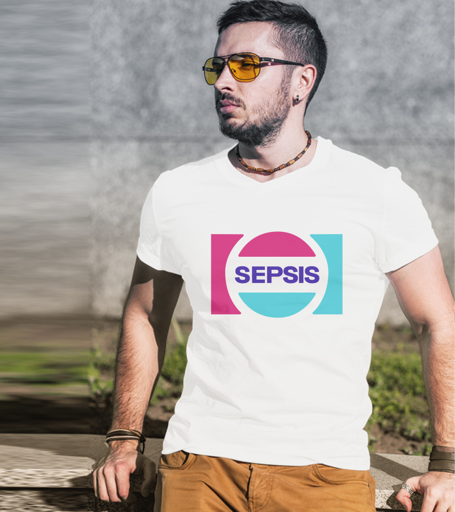 Pander Store Mechazawa Sepsis Logo Circular Colorful T-Shirt