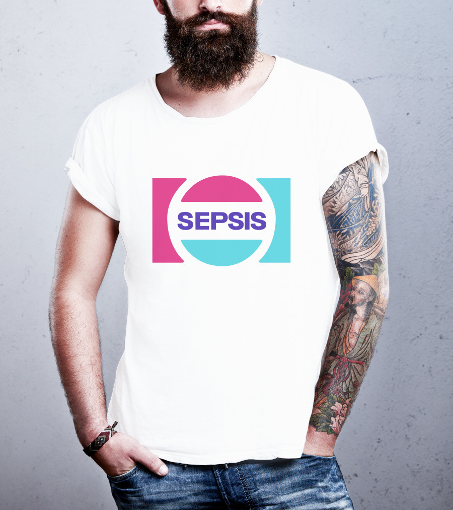 Pander Store Mechazawa Sepsis Logo Circular Colorful T-Shirt