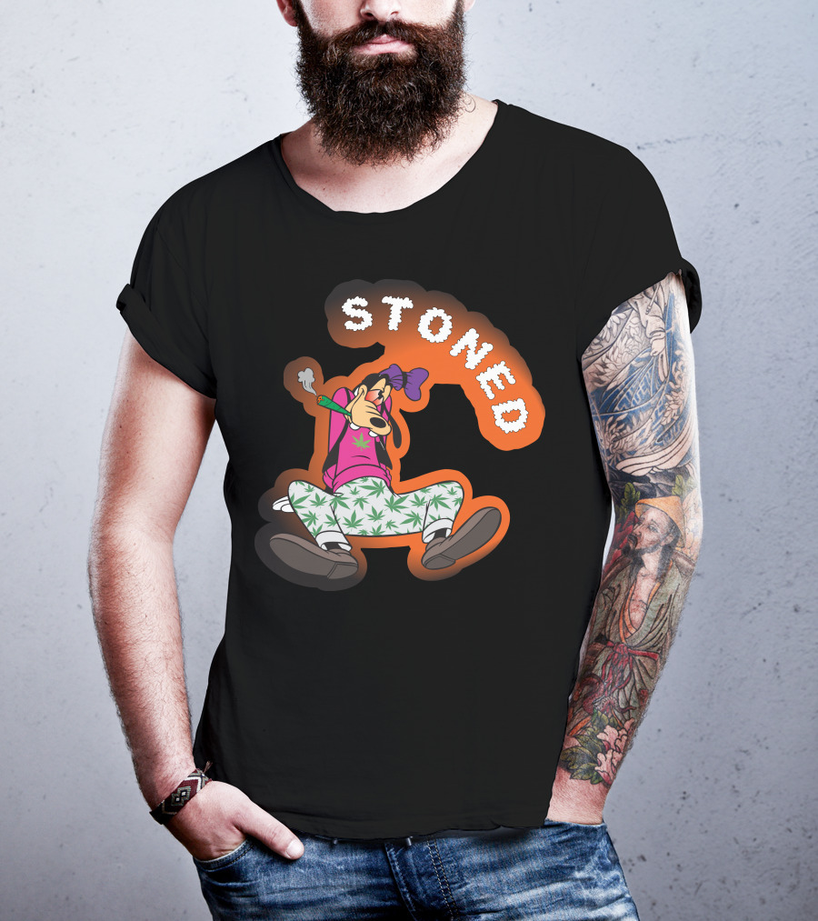 STONED GOOFY Cannabis Leaf Pants Smoke T-Shirt