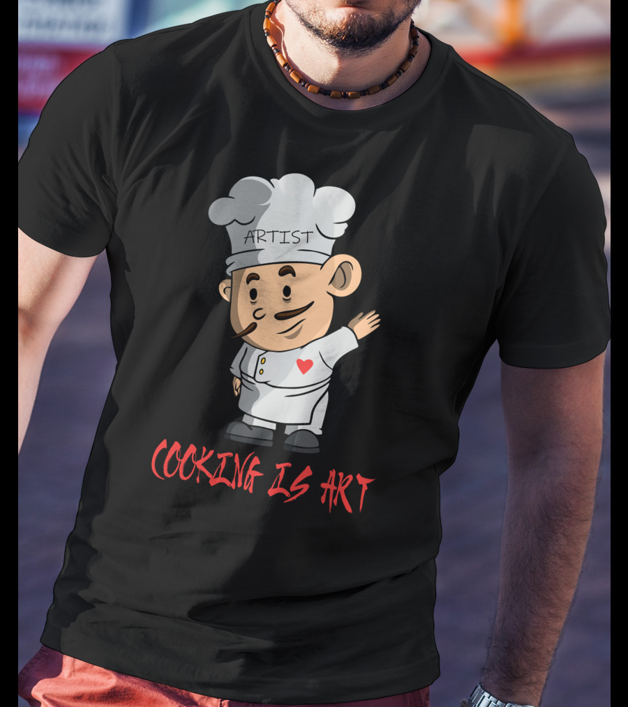 Artist Chef With Heart Cooking Is T-Shirt