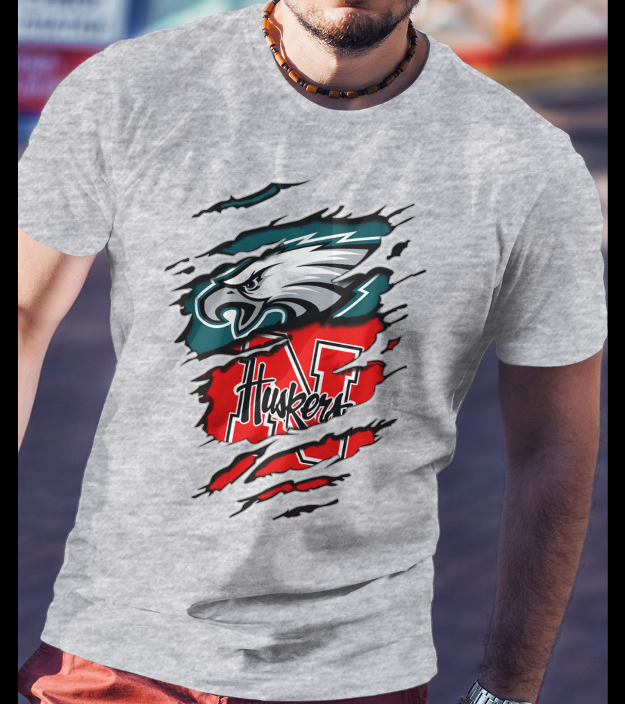 Eagles Huskers Logo Crossover T-Shirt