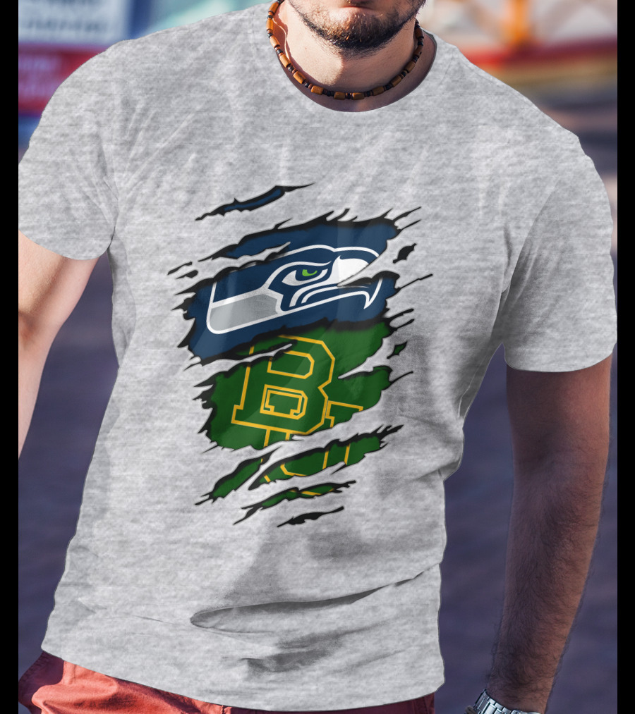 Seattle Seahawks Baylor Bears Fan Mashup T-Shirt