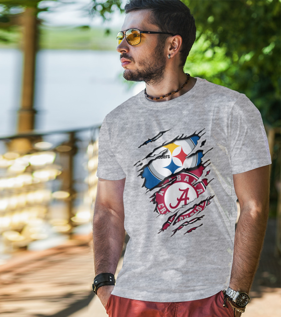 Alabama Crimson Tide Steelers Layered T-Shirt