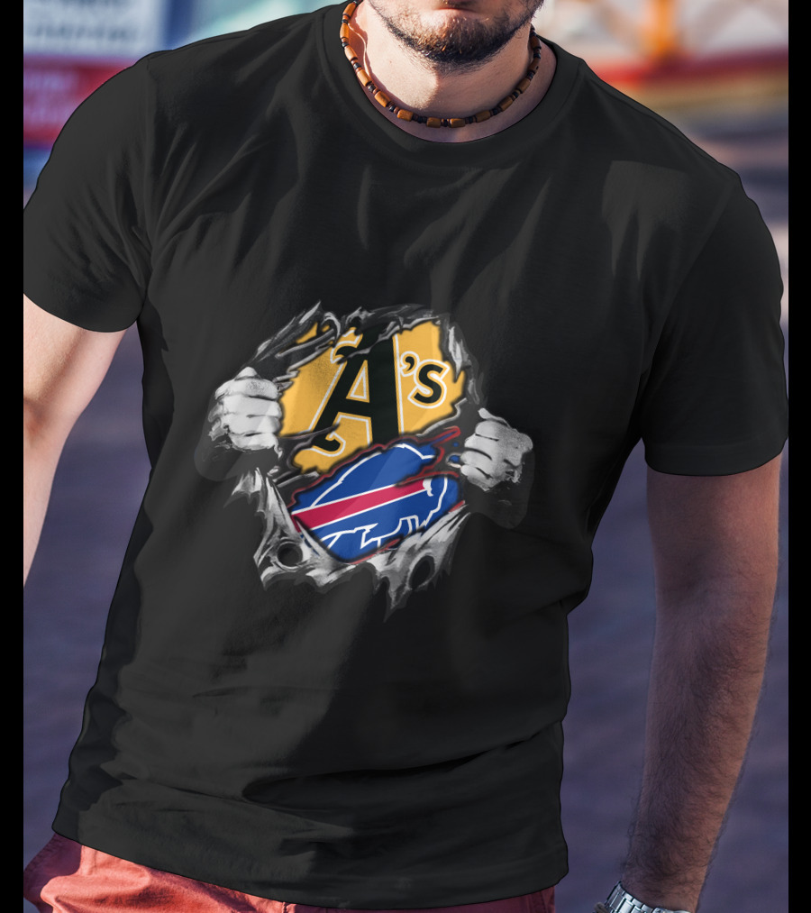 Oakland Athletics Buffalo Bills Mashup T-Shirt