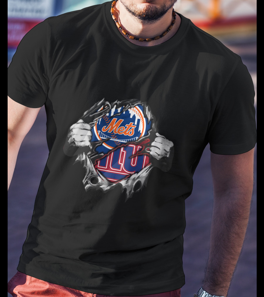 Mets Giants Logo Tear Effect T-Shirt