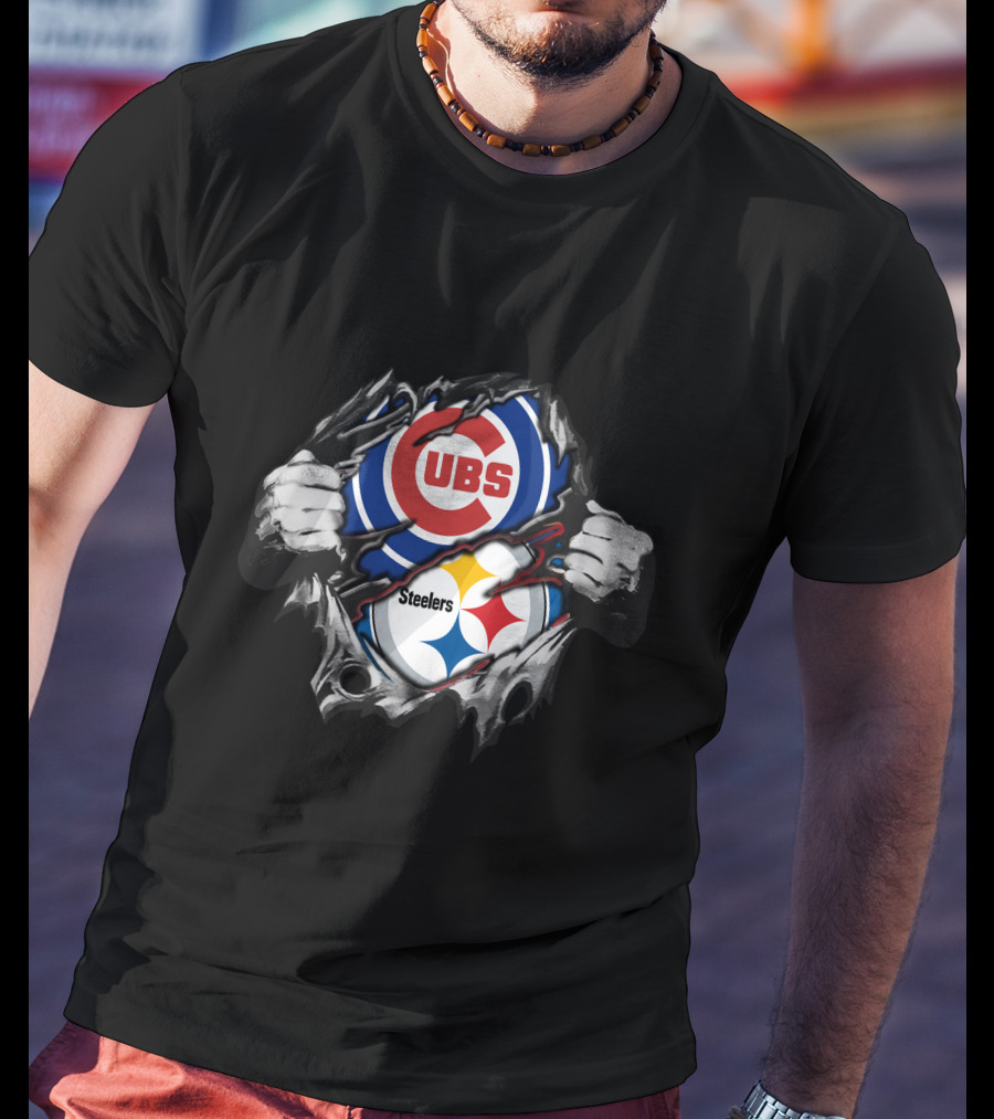 Steelers Cubs Ripped Reveal T-Shirt