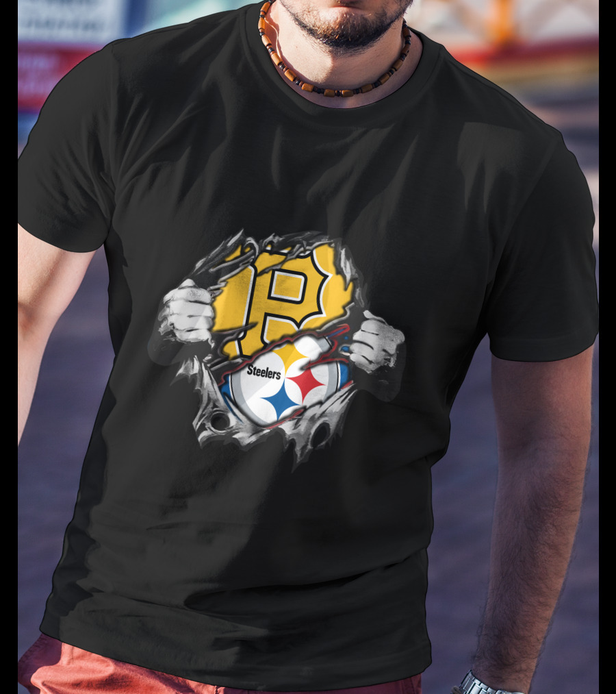 Steelers Pirates Logo Mashup T-Shirt