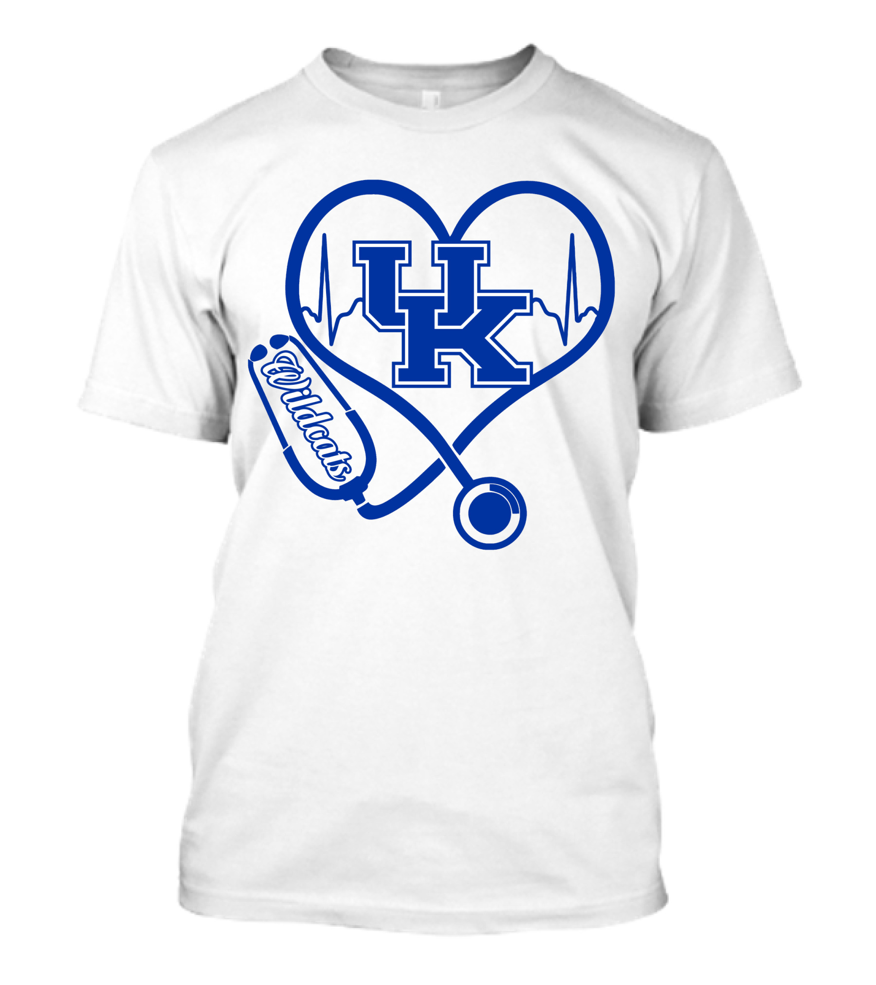 UK Wildcats Nurse Love Heart Stethoscope T-Shirt