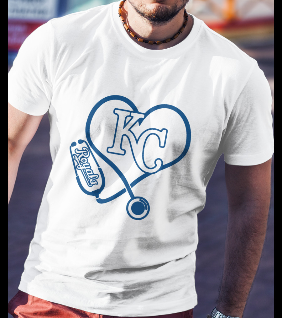 KC Heart Stethoscope Royals T-Shirt