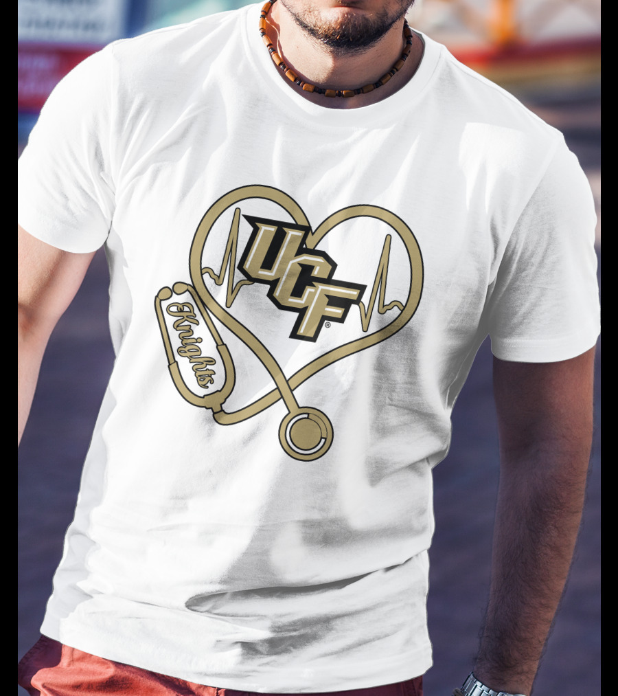 Ucf Knights Nurse Heartbeat Stethoscope T-Shirt