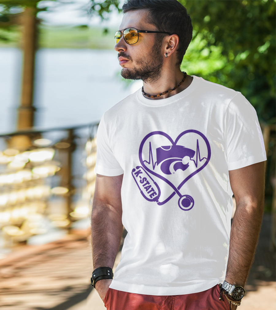 K-State Nurse Heartbeat Wildcats T-Shirt