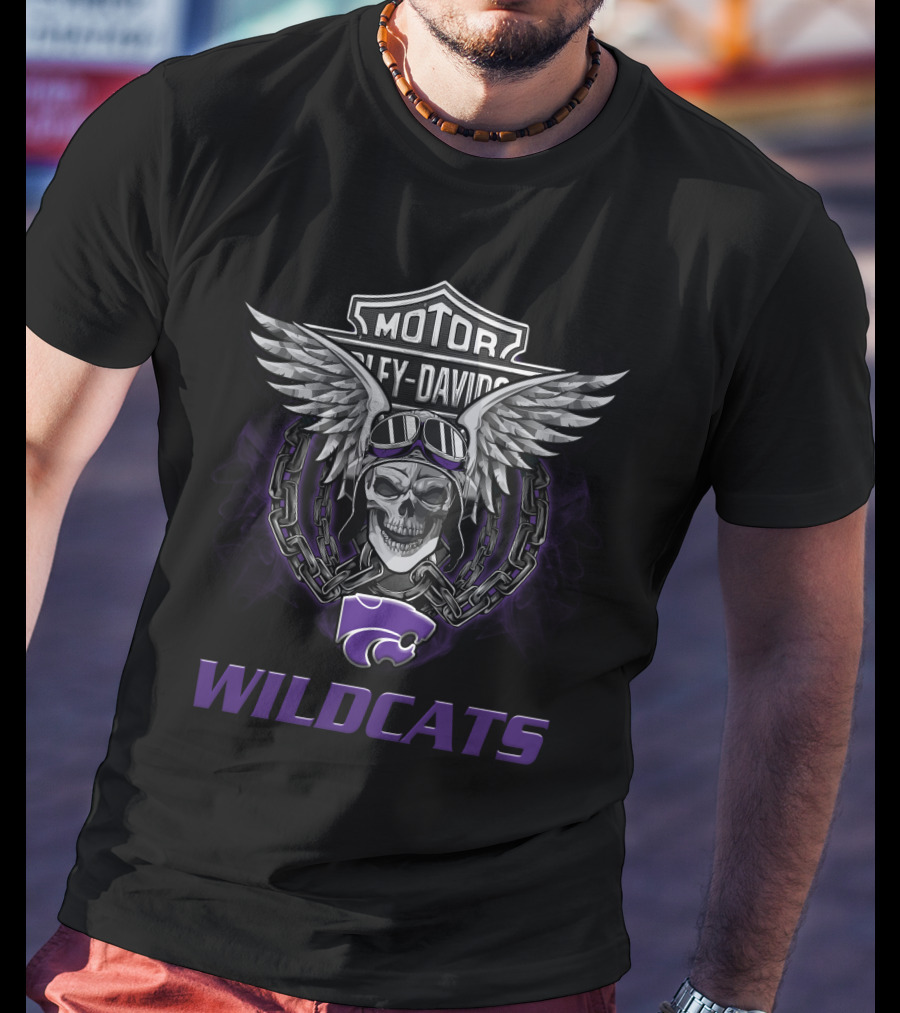 Harley Davidson Motor Wildcats Kansas State Wildcats T-Shirt