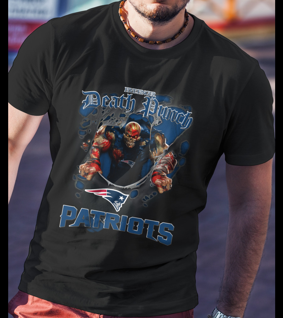 Five Finger Death Punch New England Patriots Football T-Shirt