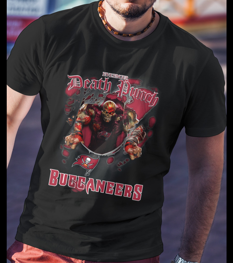 Five Finger Death Punch Buccaneers Tampa Bay Nfl Harley Davidson Motorcycle Biker T-Shirt