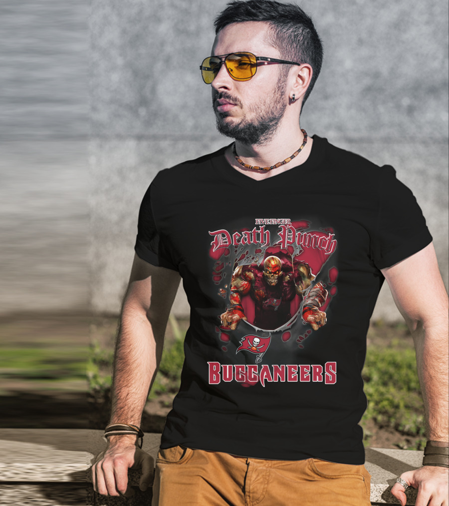 Five Finger Death Punch Buccaneers Tampa Bay Nfl Harley Davidson Motorcycle Biker T-Shirt