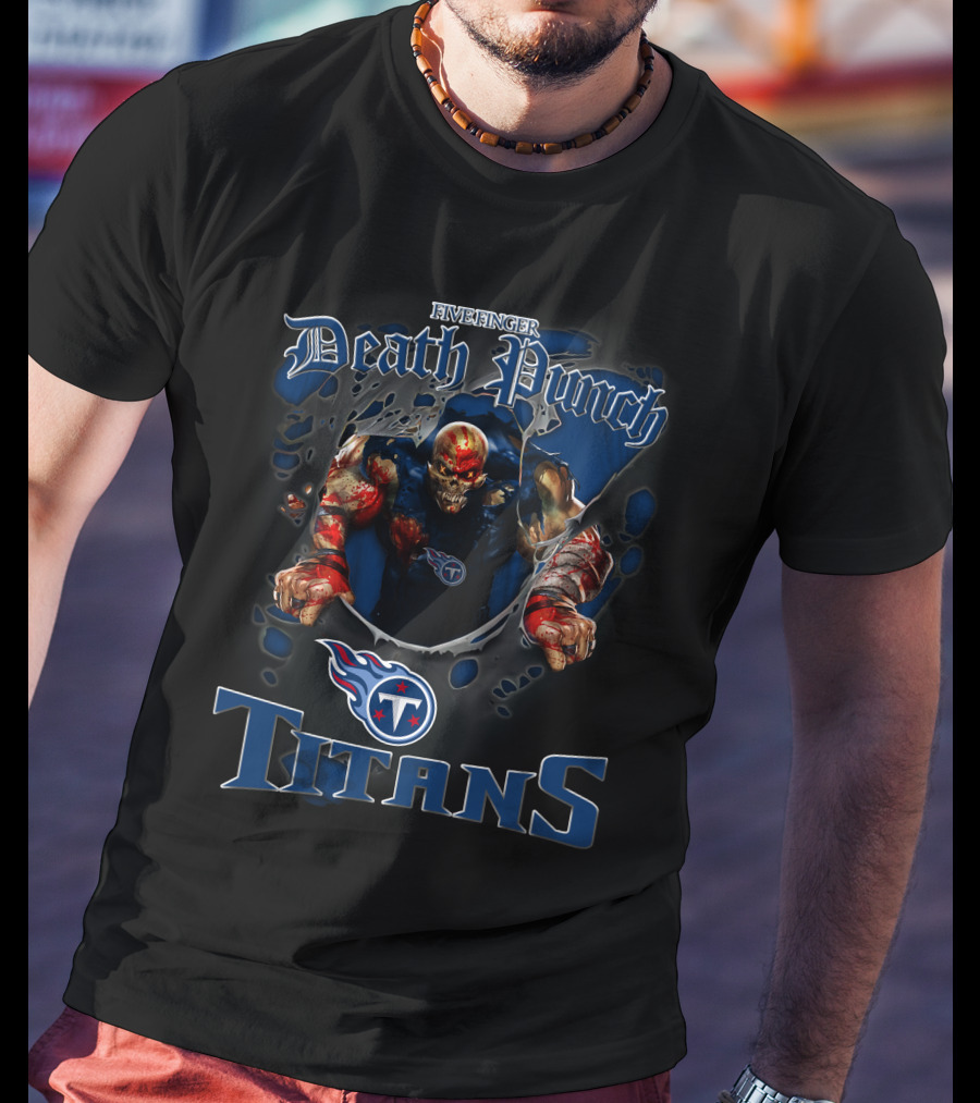 Five Finger Death Punch Nfl Tennessee Titans Grim Reaper T-Shirt