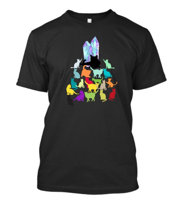 Cats Crystal Rainbow T-Shirt