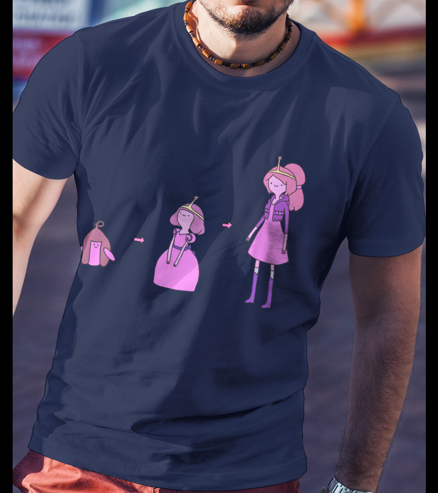 Princess Bubblegum Transformation Evolution Adventure Time T-Shirt