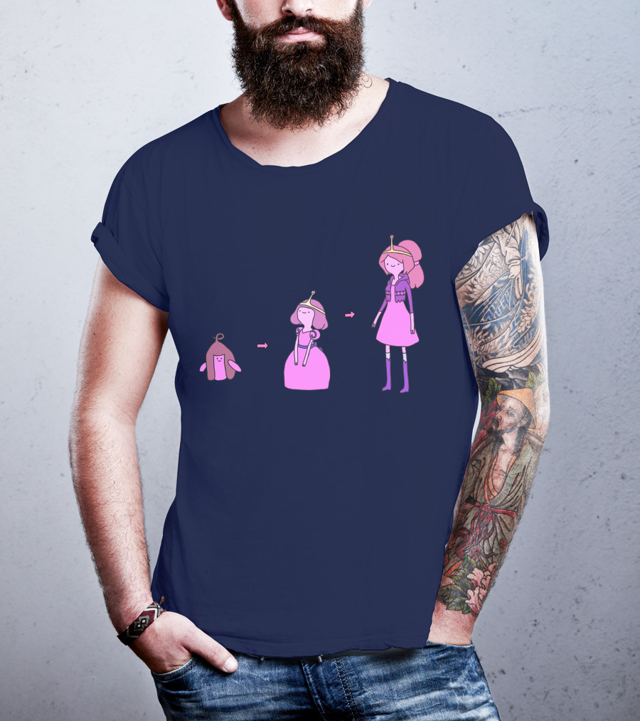 Princess Bubblegum Transformation Evolution Adventure Time T-Shirt