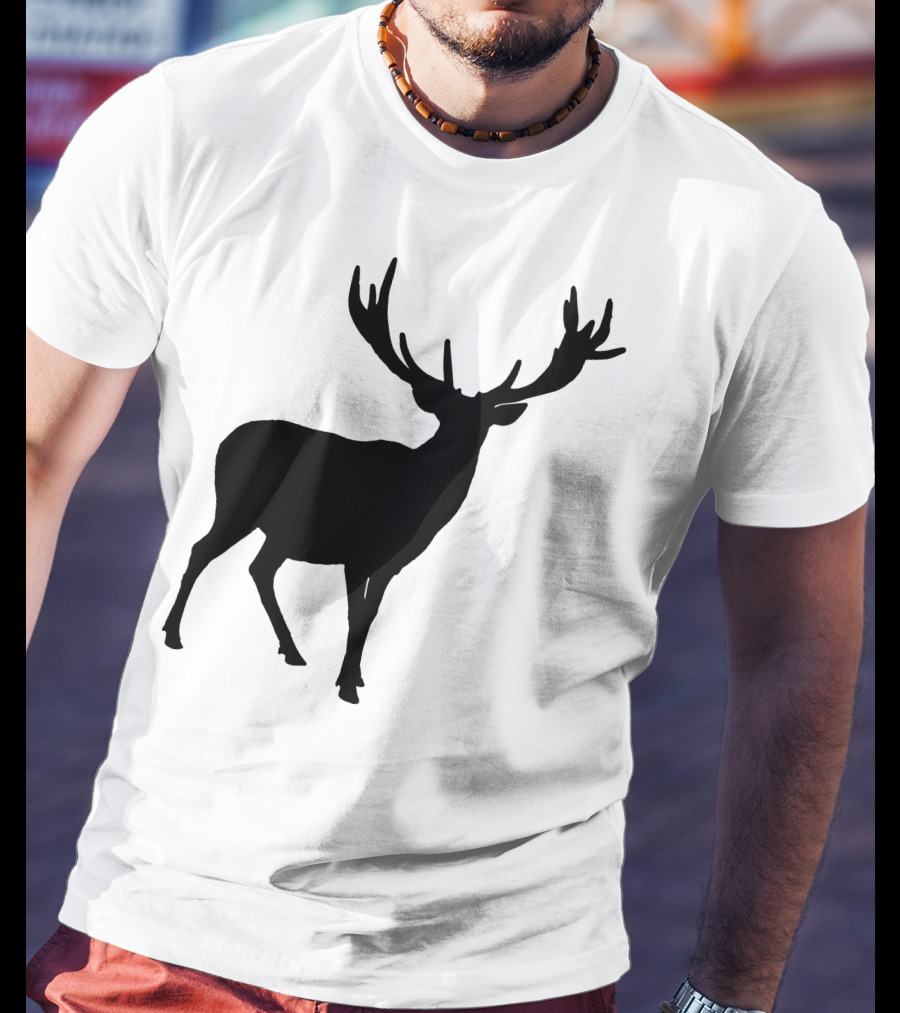 Silhouette Stag Deer Wildlife Nature T-Shirt