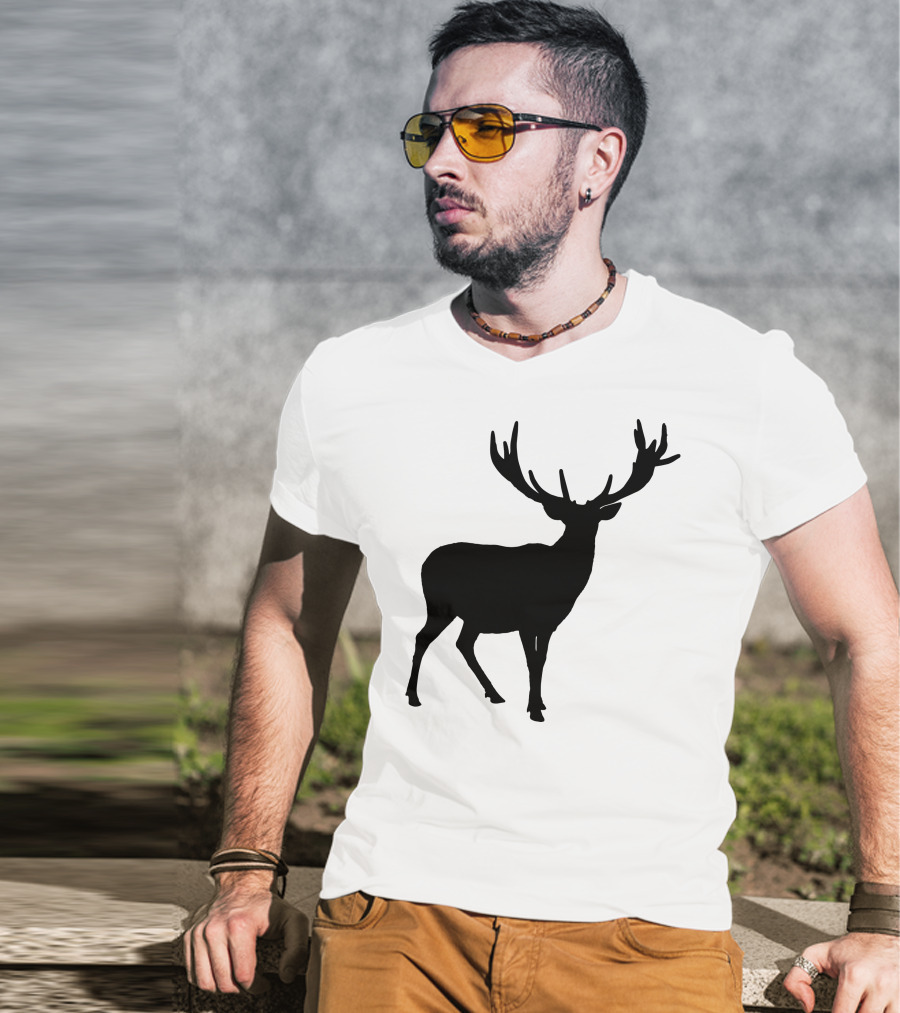 Silhouette Stag Deer Wildlife Nature T-Shirt