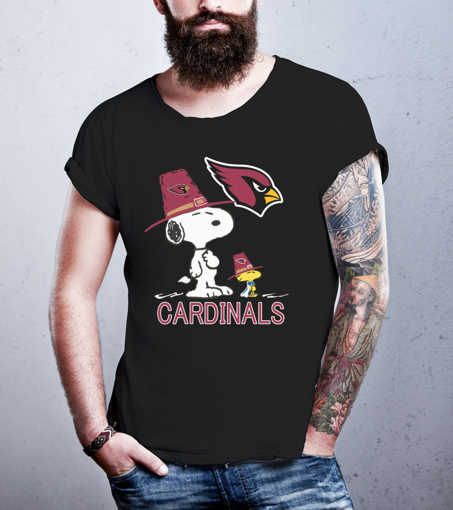 Cardinals Snoopy Woodstock Arizona Cardinals T-Shirt
